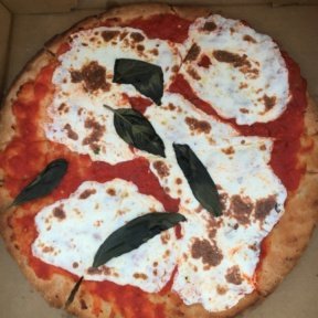 Gluten-free margherita pizza from Pizza Beach